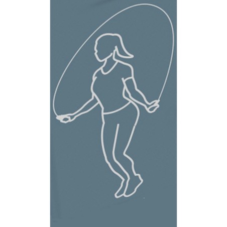 Coarda de sarit, lungime 285 cm, manere antiderapante, PVC, negru