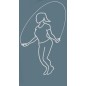 Coarda de sarit, lungime 285 cm, manere antiderapante, PVC, negru