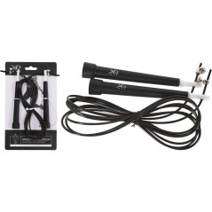 Coarda de sarit pentru viteza 275 cm, lungime reglabila, manere rotative, 120g, PVC, negru