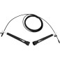 Coarda de sarit pentru viteza 280cm, lungime reglabila, manere rotative, 115g, otel, negru Coarda de sarit pentru viteza 280cm, lungime reglabila, manere rotative, 115g, otel, negru