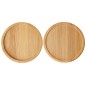 Set 6 suporturi pahare, diametru 10 cm, grosime 7 mm, bambus