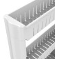 Raft universal mobil, design modular, 5 polite, inaltime 132 cm, alb