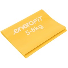 Banda elastica pentru fitness, multifunctionala, rezistenta 5-8kg, 200x15 cm, galben