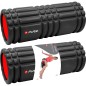Rola fitness pentru masaj corporal duritate mediu-dur, universala, sarcina maxima 200kg, 33x14cm, negru/rosu Rola fitness pentru masaj corporal duritate mediu-dur, universala, sarcina maxima 200kg, 33x14cm, negru/rosu