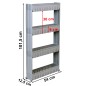Raft baie/bucatarie, 4 polite depozitare, design modular, inaltime 101,5 cm Raft baie/bucatarie, 4 polite depozitare, design modular, inaltime 101,5 cm