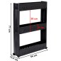 Raft universal mobil, 3 polite depozitare, pentru spatii inguste, modular, negru Raft universal mobil, 3 polite depozitare, pentru spatii inguste, modular, negru