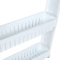 Raft modular baie/bucatarie, 3 niveluri, roti transport, inaltime 71 cm, alb Raft modular baie/bucatarie, 3 niveluri, roti transport, inaltime 71 cm, alb