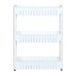 Raft modular baie/bucatarie, 3 niveluri, roti transport, inaltime 71 cm, alb Raft modular baie/bucatarie, 3 niveluri, roti transport, inaltime 71 cm, alb