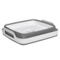 Bol din silicon pliabil cu scurgere si maner, inaltime 20 cm, adancime 14.5 cm, silicon