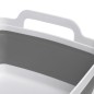 Bol din silicon pliabil cu scurgere si maner, inaltime 20 cm, adancime 14.5 cm, silicon