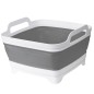 Bol din silicon pliabil cu scurgere si maner, inaltime 20 cm, adancime 14.5 cm, silicon