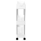 Etajera cu 3 rafturi depozitare, roti cu blocare, 15 kg/nivel, inaltime 72 cm, plastic si metal Etajera cu 3 rafturi depozitare, roti cu blocare, 15 kg/nivel, inaltime 72 cm, plastic si metal