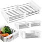 Scurgator de vase extensibil, ORDOS, reglabil 28-43 cm, otel inoxidabil, argintiu, alb Scurgator de vase extensibil, ORDOS, reglabil 28-43 cm, otel inoxidabil, argintiu, alb