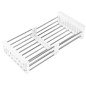 Scurgator de vase extensibil, ORDOS, reglabil 28-43 cm, otel inoxidabil, argintiu, alb Scurgator de vase extensibil, ORDOS, reglabil 28-43 cm, otel inoxidabil, argintiu, alb
