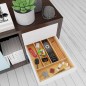 Organizator din bambus pentru tacamuri, model GAEL, 5 compartimente, 25 x 35 cm, natur Organizator din bambus pentru tacamuri, model GAEL, 5 compartimente, 25 x 35 cm, natur