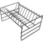 Scurgator vase, tava detasabila, suport tacamuri, doua niveluri, 43x32x27 cm, negru Scurgator vase, tava detasabila, suport tacamuri, doua niveluri, 43x32x27 cm, negru