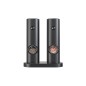 Set 2 rasnite pentru condimente, suport dedicat, indicator LED, grosime reglabila, maner antiderapant, negru