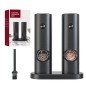 Set 2 rasnite pentru condimente, suport dedicat, indicator LED, grosime reglabila, maner antiderapant, negru
