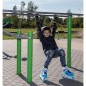 Role reglabile 4in1 pentru copii 26-29, prindere velcro, marime reglabila, sireturi, frana, ABEC5, albastru