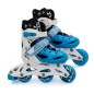 Role reglabile 4in1 pentru copii 26-29, prindere velcro, marime reglabila, sireturi, frana, ABEC5, albastru