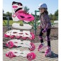 Role reglabile 4in1 pentru copii 30-33, prindere velcro, marime reglabila, sireturi, frana, ABEC5, roz Role reglabile 4in1 pentru copii 30-33, prindere velcro, marime reglabila, sireturi, frana, ABEC5, roz