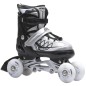 Role reglabile 4in1 pentru copii 38-41, iluminare led, prindere velcro, marime reglabila, sireturi, frana, 82A, ABEC7, gri