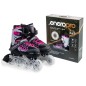 Role reglabile 4in1 pentru copii 38-41, prindere velcro, marime reglabila, sireturi, frana, 82A, ABEC7, roz