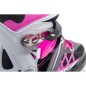 Role reglabile 4in1 pentru copii 38-41, prindere velcro, marime reglabila, sireturi, frana, 82A, ABEC7, roz