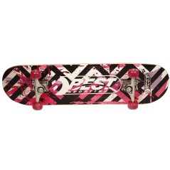 Skateboard street blue 9 straturi, 92A, ABEC7, 78,5x20,4cm, roz