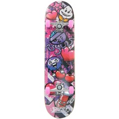 Skateboard octopus, 9 straturi, 92A, ABEC3, 79x20x10cm, roz