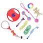Jucarii interactive pentru caini, pentru antrenament si joaca, 10 piese din bumbac, multicolor