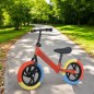 Bicicleta fara pedale, roti spuma EVA, capacitate maxima 35 kg, cadru rosu