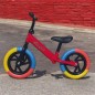 Bicicleta fara pedale, roti spuma EVA, capacitate maxima 35 kg, cadru rosu