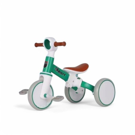 Tricicleta ride on, capacitate 25 kg, manere si pedale non alunecare, verde