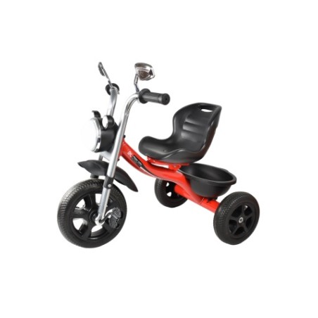 Tricicleta cu pedale, roti spuma EVA, far si oglinzi, cos depozitare, capacitate 40 kg