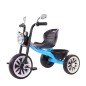Tricicleta copii, pedale non alunecare, roti spuma EVA, cos depozitare, scaun ergonomic, albastru