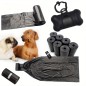 Set 1400 saculeti biodegradabili pentru animalul de companie + dispenser forma os, negru
