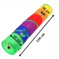 Tunel de joaca pentru pisici, 2 ferestre, jucarie cu pompon inclusa, diametru 25 cm, lungime 120 cm, multicolor Tunel de joaca pentru pisici, 2 ferestre, jucarie cu pompon inclusa, diametru 25 cm, lungime 120 cm, multicolor