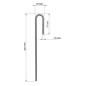 Ancora metalica in forma de J pentru fixare geogrila, diametru 6 mm, lungime 30 cm