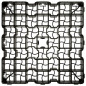 Pavaj ecologic G5 Max, grila polietilena 50x50 cm, 450 tone/mp, negru