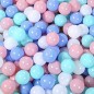 Set 100 mingi colorate pastel, diametru 5.5 cm, plastic, pentru piscine sau corturi, RESIGILAT