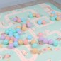 Set 100 mingi colorate pastel, diametru 5.5 cm, plastic, pentru piscine sau corturi, RESIGILAT