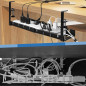 Raft organizator cabluri birou, latime reglabila 29-54,5 cm, orificii ventilatie, otel negru mat Raft organizator cabluri birou, latime reglabila 29-54,5 cm, orificii ventilatie, otel negru mat