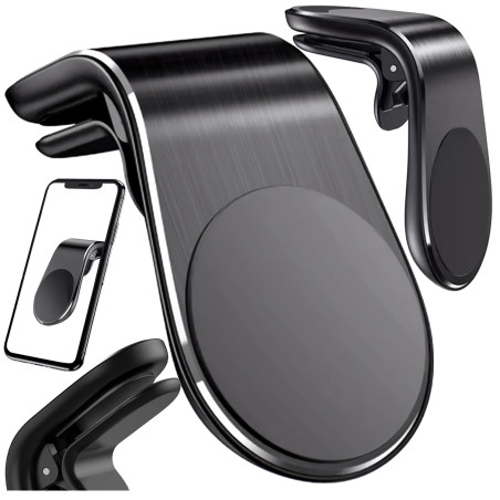 Suport telefon auto, MINIMAG, magnet 3.5 cm, model universal, 5.8 x 3.8 x 4 cm, negru