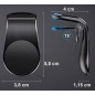 Suport telefon auto, MINIMAG, magnet 3.5 cm, model universal, 5.8 x 3.8 x 4 cm, negru