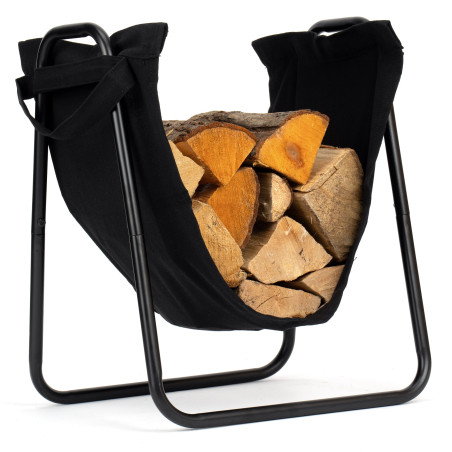 Suport metalic pentru lemne, sarcina maxima 20 kg, forma U, negru mat