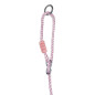 Leagan pentru copii, maxim 50 kg, franghie reglabila, 105-175x43x16.5 cm, roz pudra