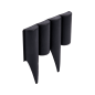 Palisada decorativa gradina, lungime 25 cm, inaltime 12,5 cm, negru