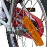 Bicicleta copii, roti 16 inch, cos frontal, portbagaj, frane V-Brake, cric, alb roz