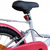 Bicicleta copii, roti 16 inch, cos frontal, portbagaj, frane V-Brake, cric, alb roz
